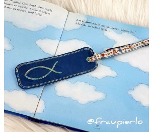 Stickserie ITH - Christliche Motive Lesezeichen Anhänger Fisch